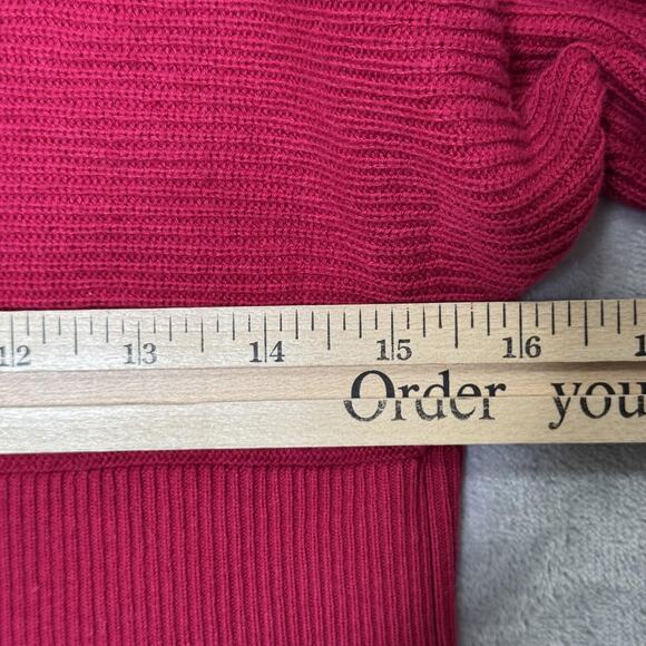 Tommy Bahama Sweater Womens Small Pink Red Batwing Dolman Sleeve Knit Pullover - Picture 7 of 9